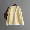 Fashion Wind Knitting Cardigan V Neck Loose-Fitting Long Sleeve Sweater Cardigan Knitted V-neck Sweater