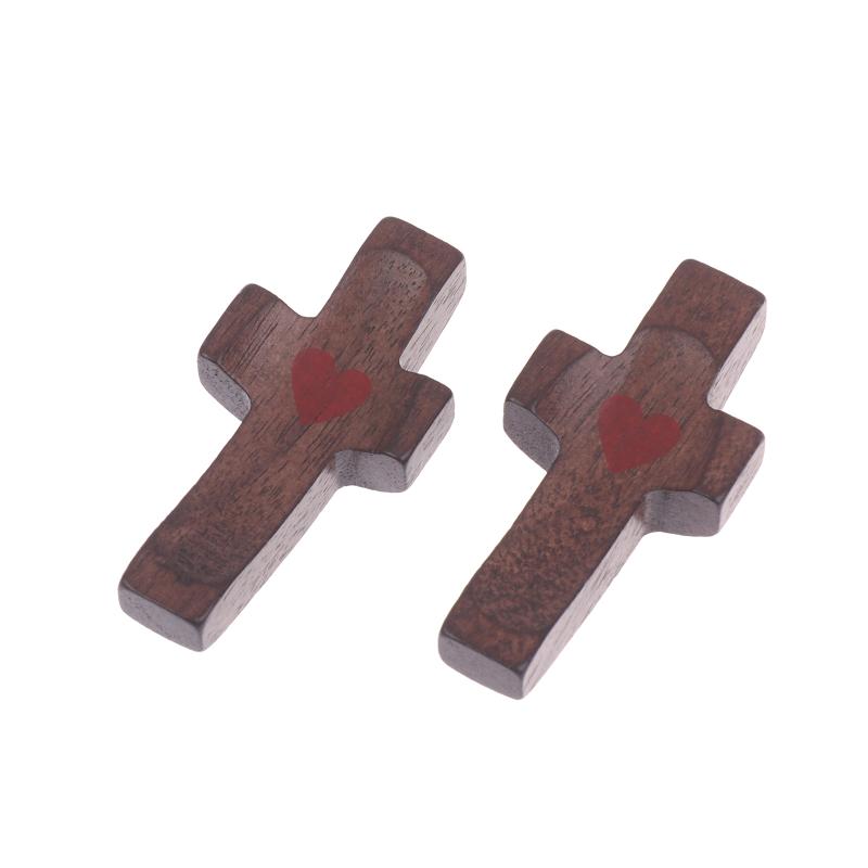 1/2PCS Wooden Pocket Prayer Cross, Small Handheld Cross For Comfort, Pocket Gift For Prayer & Faith