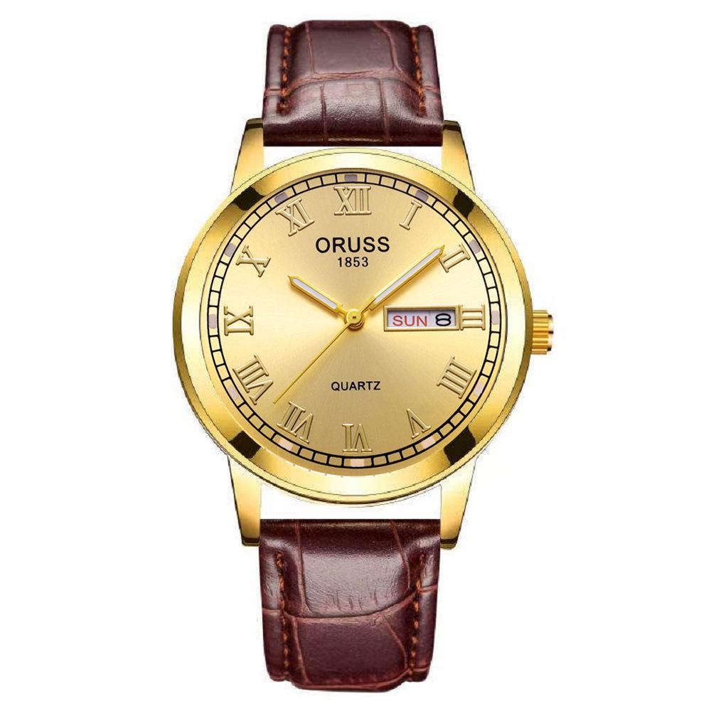 Belt Roman Scale Men S Trendy Watch Exquisite Versatile Handsome Waterproof Quartz Watch