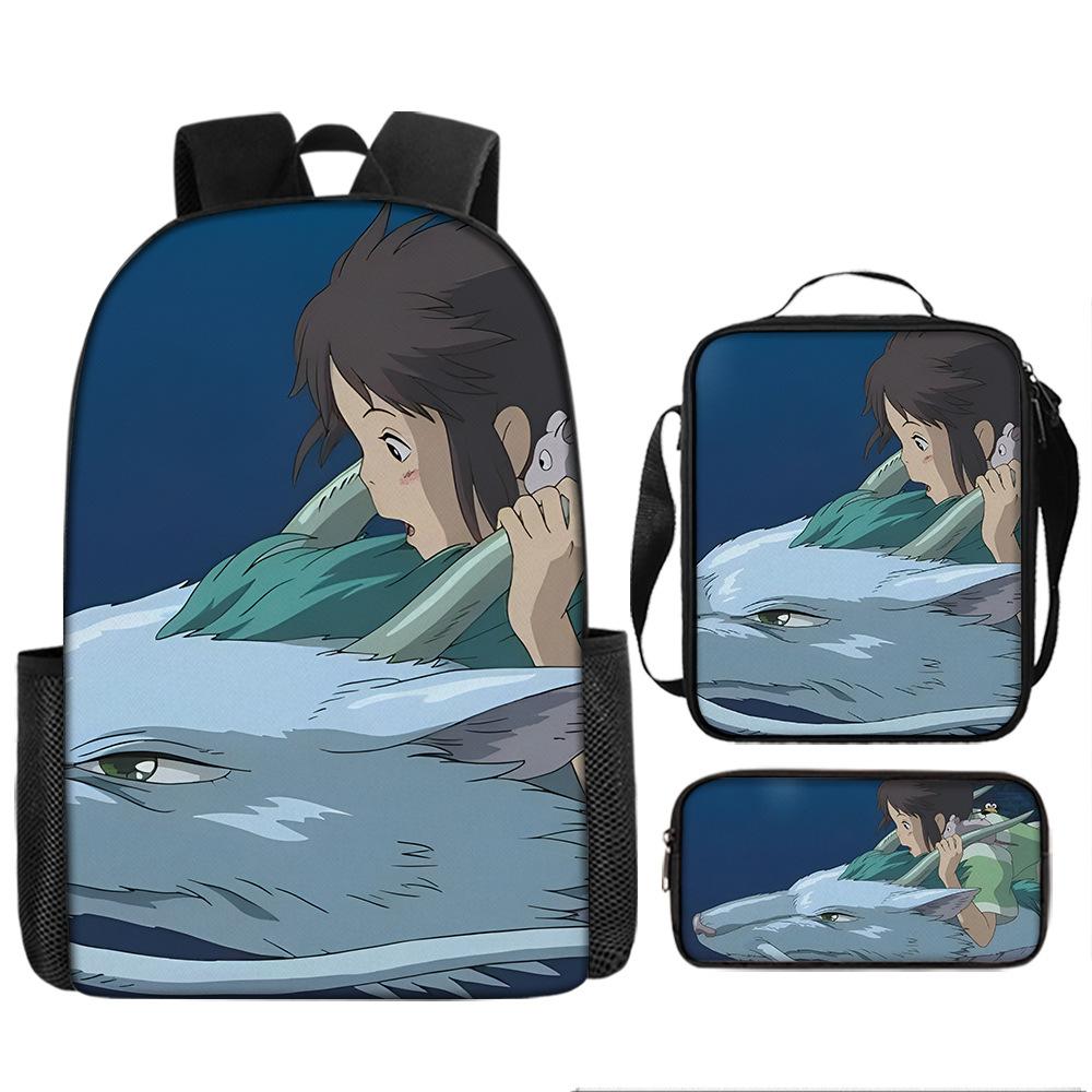 Elementary and Secondary School Students Spirited Away School Bag Hayao Miyazaki Children's Fashion Backpack Waterproof Large Capacity Backpack