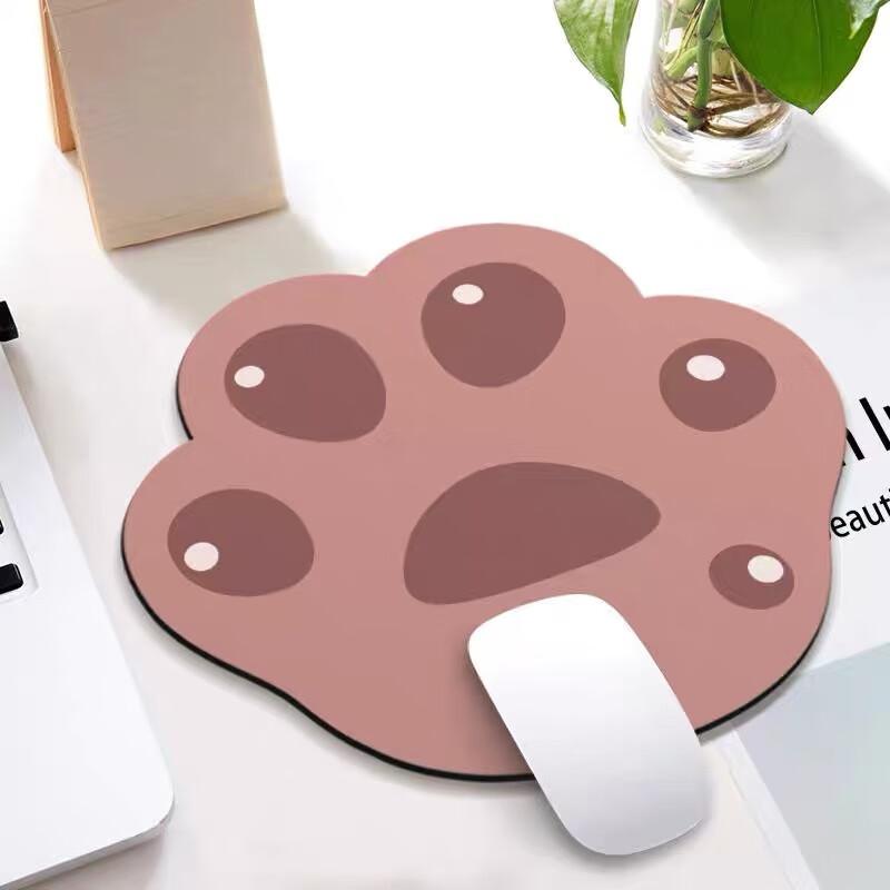 Mouse Pad, Office Mouse Pad, Cat Paw Mouse Pad, Creative Cartoon Design, Non-Slip Bottom, Washable, Portable Laptop Mouse Pad, Cat Paw Series, Brow