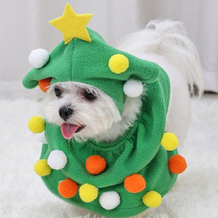 Dog Outfit Dress Costume Halloween Pet Cosplay Christmas Tree Theme