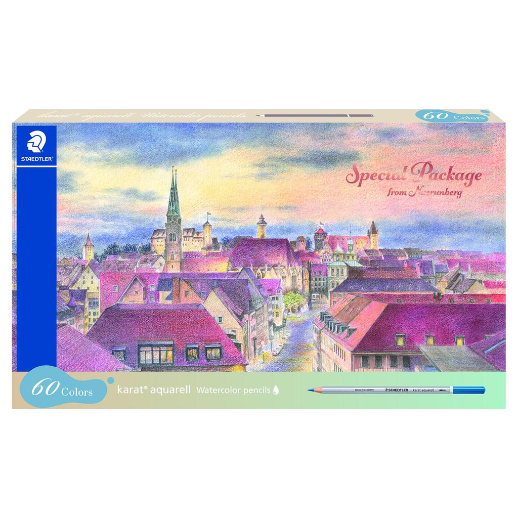 Staedtler Karat Aquarell Special Package Watercolor 60 125mm Pencils, Colors, (M60W25)