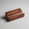 Wood Pen Stand Recessed Channel Wooden Pen Display Stand Desk Accessory Minimalist Space-Saving