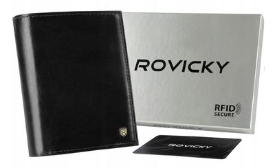 Classic Men's Wallet Made of Genuine Leather with Space for a Registration Certificate, RFID - Rovicky