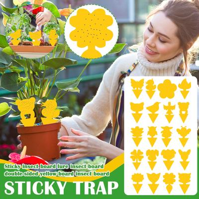 לוח דביק לחרקים חרק לוח צהוב דו-צדדי חרק