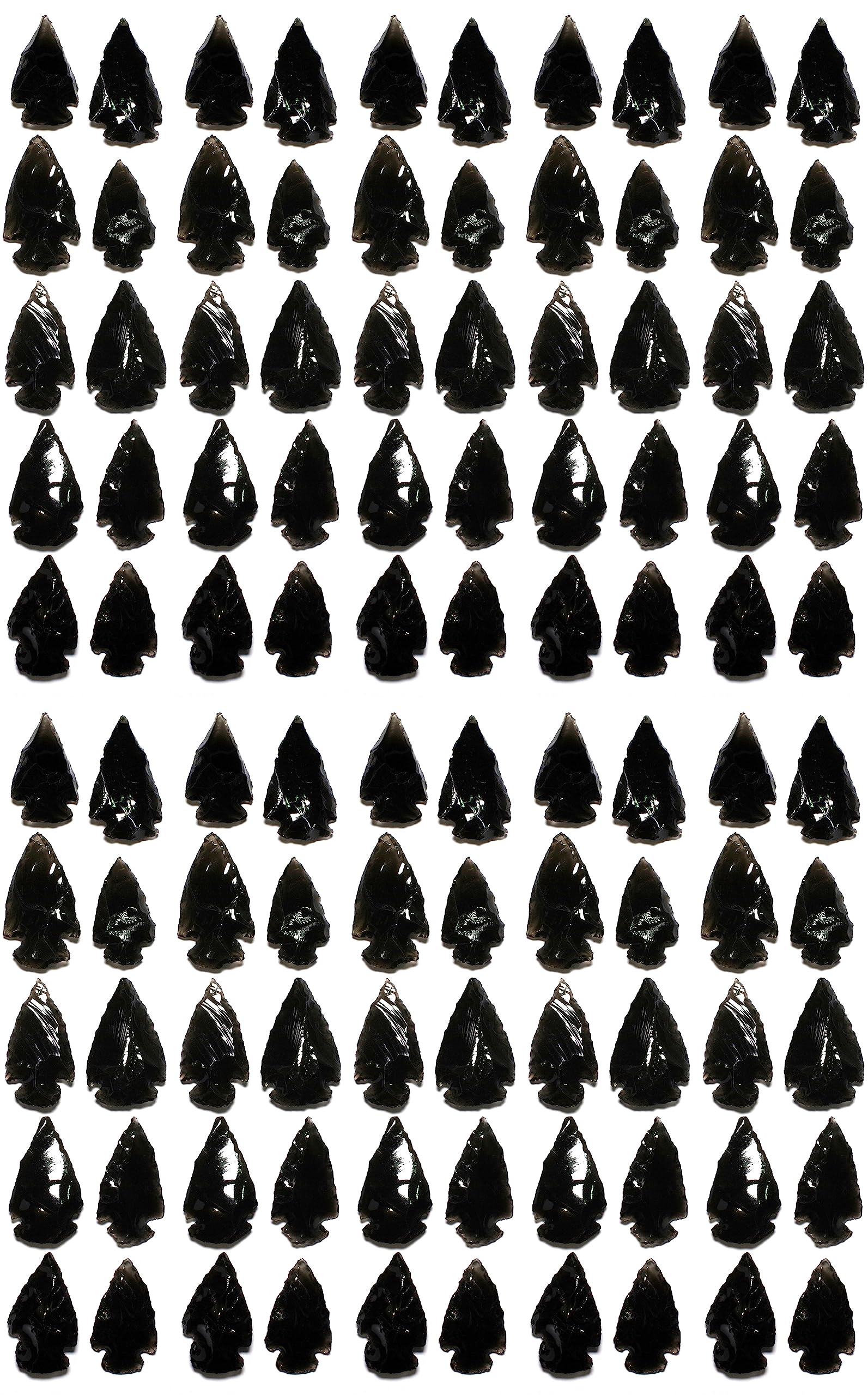 

Stone Obsidian Arrowheads in Length of [N2 Natural] - Approx. 25-35mm (Pack 100)