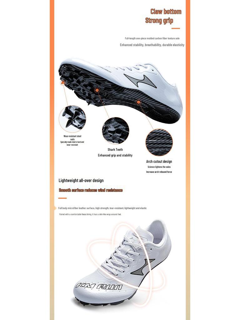 181s Spiked Running Shoes for Men, Women, Students - Middle Distance Track & Field Competition