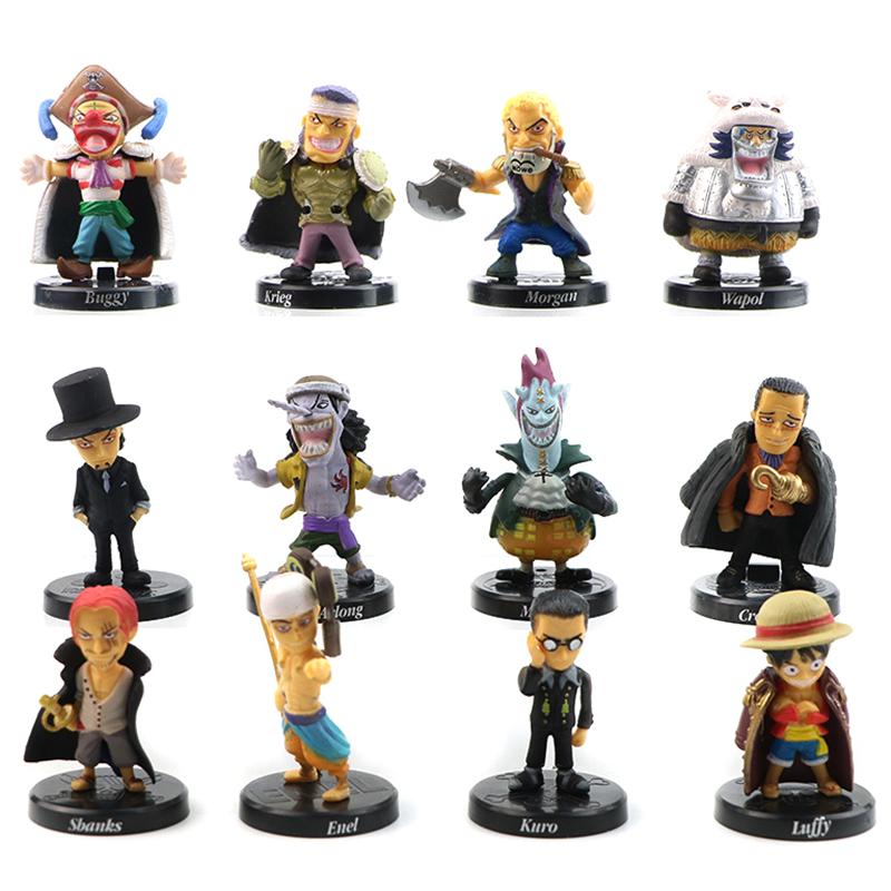 12Pcs/Set Monkey D. Luffy Nami Boa Hancock Roronoa Zoro Action Figures Model Toy