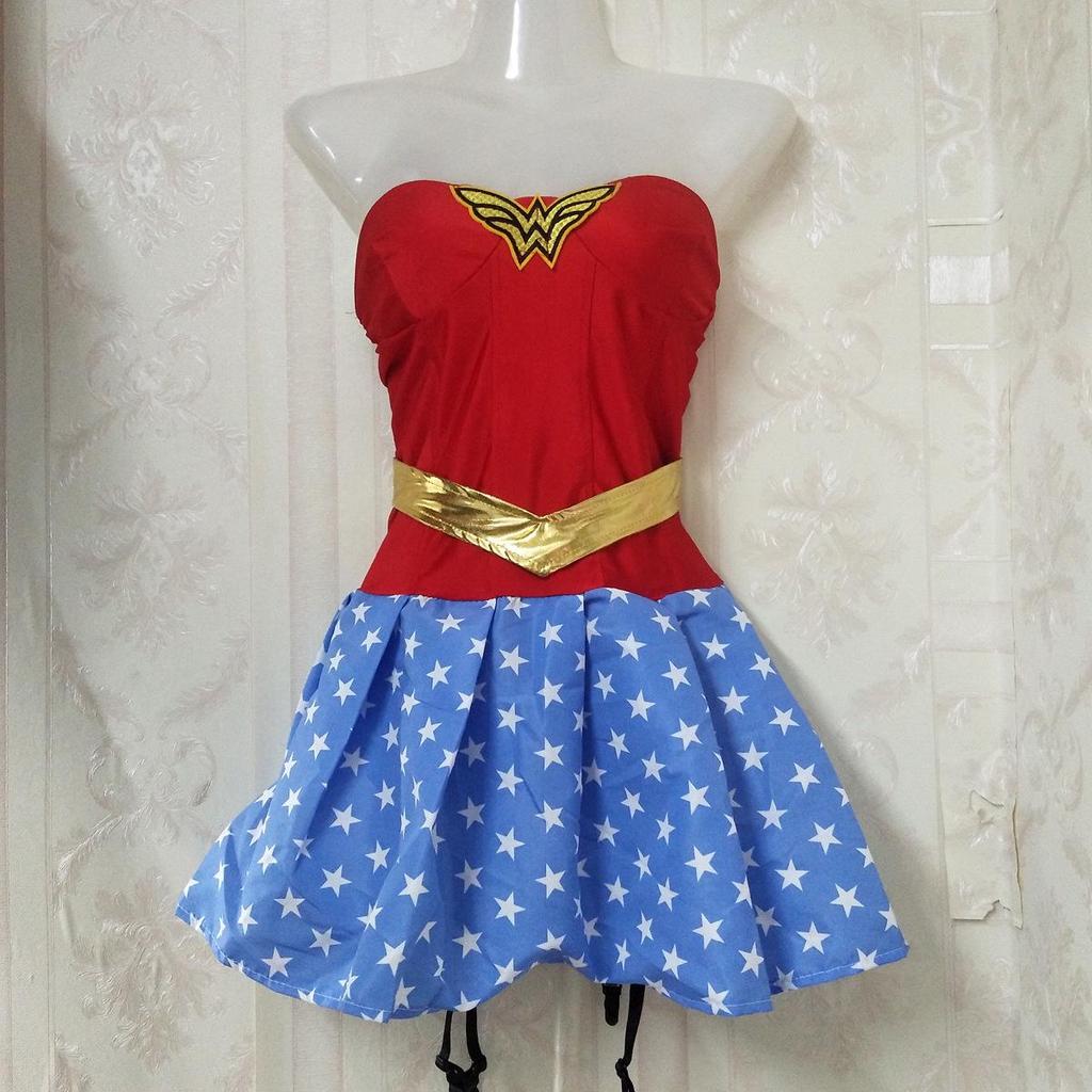 M-XL Cosplay Superhero Costume - Wonder Woman Halloween & Stage Outfit for Women