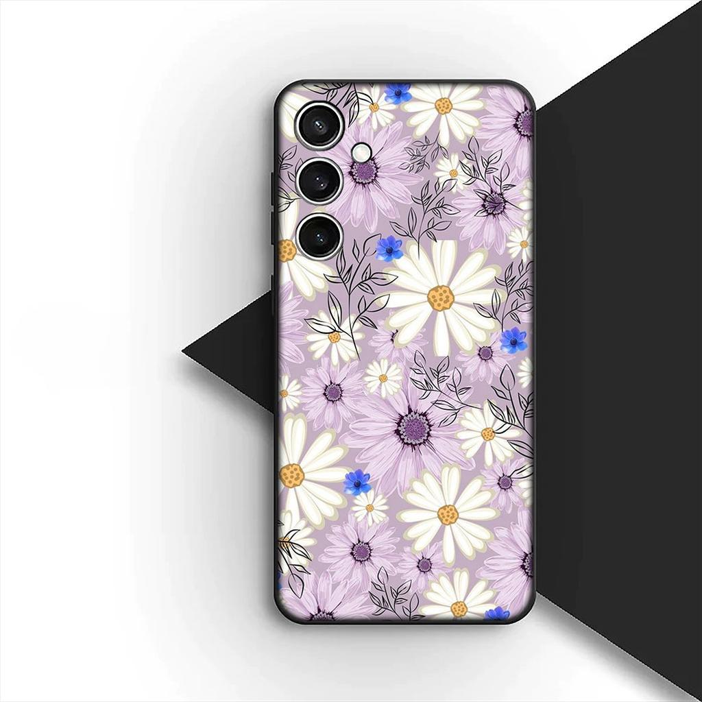 Cover for Samsung Galaxy S24 S25 S23 FE Ultra Plus S7 Edge S25+ S23+ A56 5G Casing Phone Case Bloom Fresh Little Daisy Flower