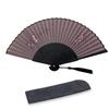 Silk Fan from a Kimono Shop Takehisa Yumeji Fan with Lace Perfect for [Acacia Style] High-quality Ladies' Case/boxed, Gifting! (momo23Y-2BK)