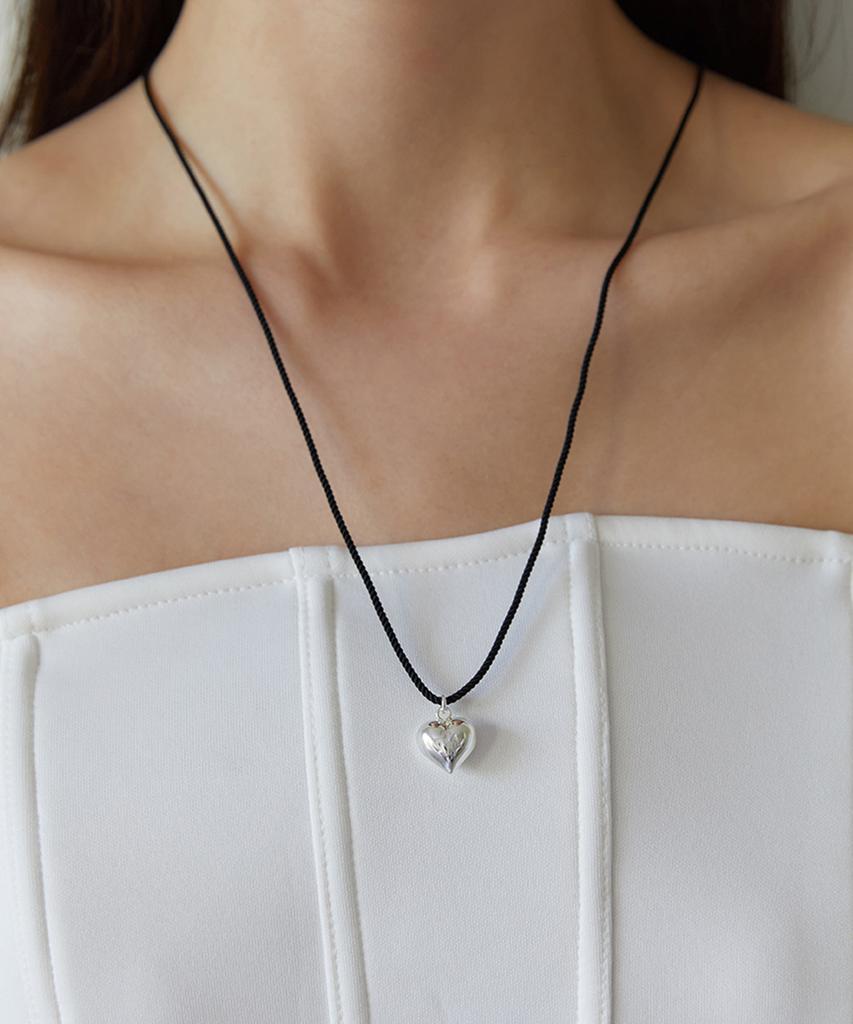 Tatiana (Silver 925) Mild Heart String Necklace Nz2115