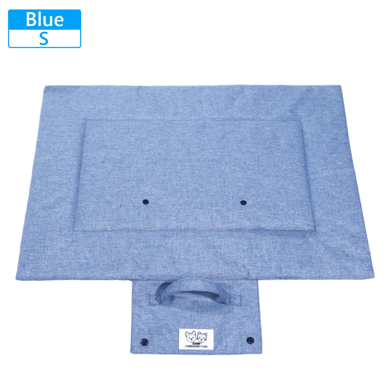 

Chew-Proof Pet Mattress Wear Resist Outdoor Pet Beds Waterproof Teflons-Coated Thin Dog Pad Washable for All-Season Adventure S синий