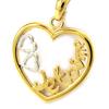 Altesse [G2371] - Two-tone Gold-plated 'Je t'Aime' Pendant
