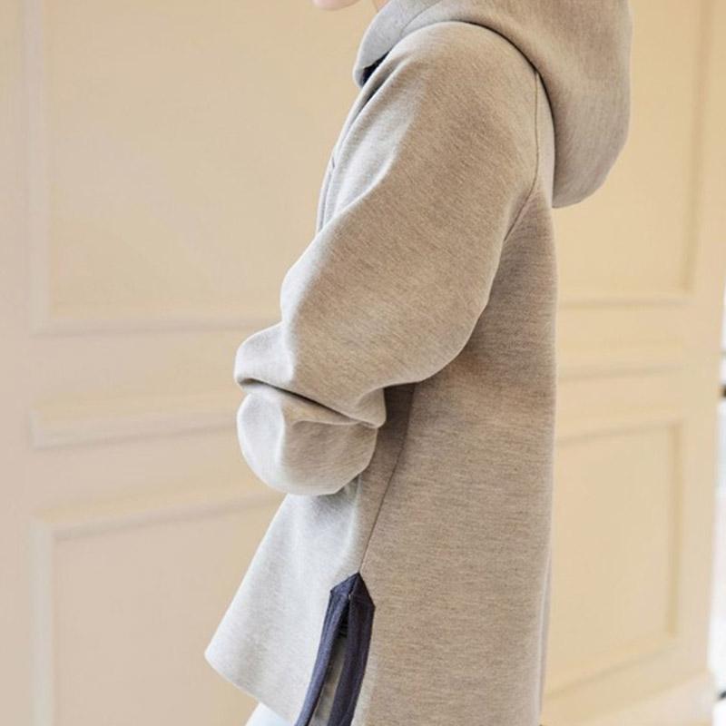 Sweatshirt for Women Cotton Oversize Hooded Fleece Thickened Loose Half-high Neck Casual Pullover Long Sleeve Winter Sweatshirt Top