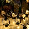 5M-12M Solar Camping Lantern String Lights Mini Kerosene Lamp 8 Modes For Indoor And Outdoor Garden Holiday Decoration Battery Power 2M/3M/5M