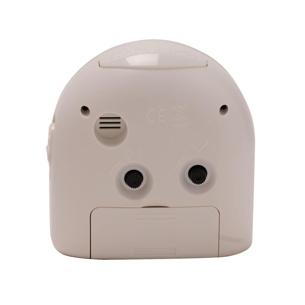 Hometime Silent Sweep Round Face Blinking Light Alarm Clock - White