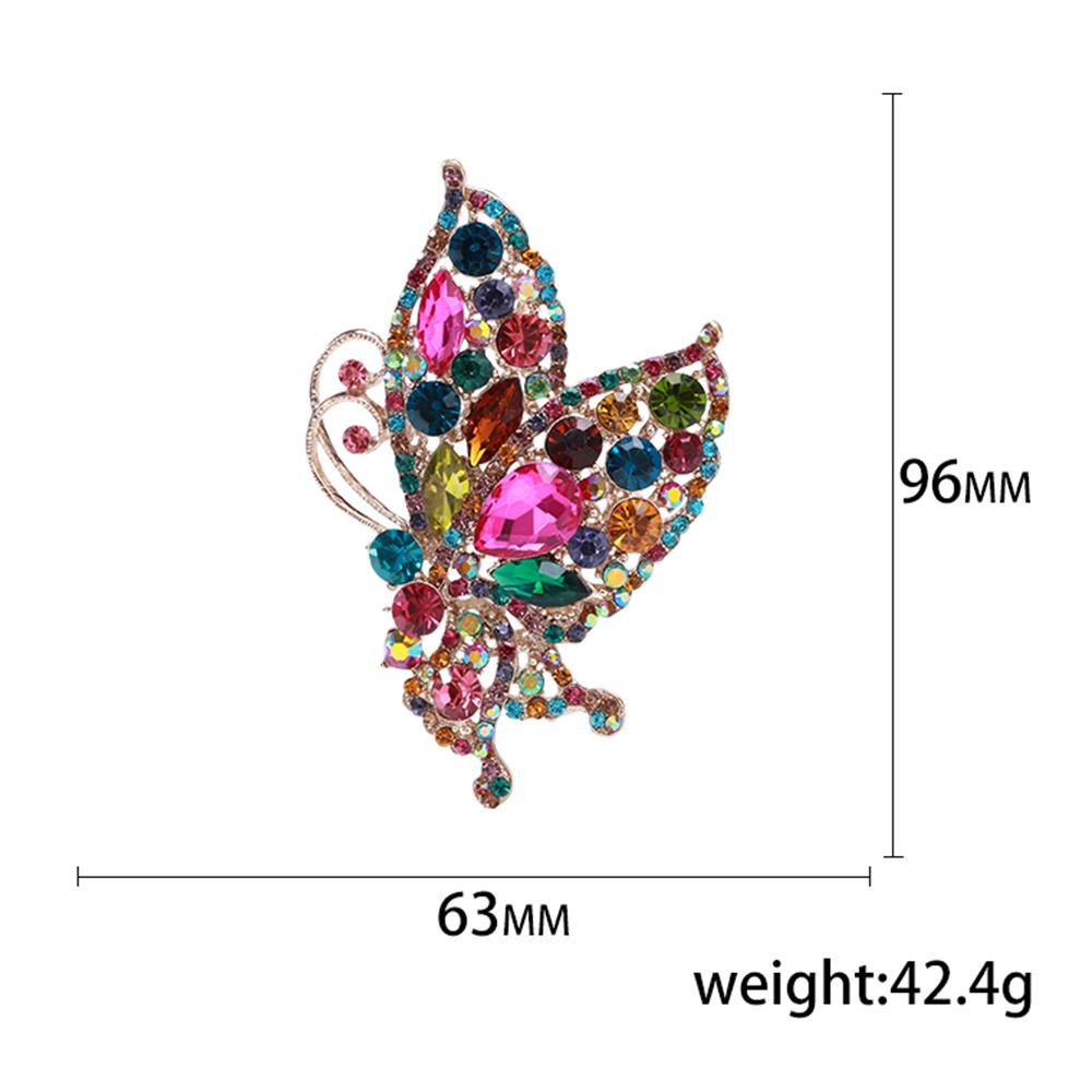 Emalje Sommerfugl Brosjer for Kvinner Unisex Rhinestone Insekt Pins Bankett Fest Ryggsekk Gaver Smykketilbehør