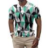 Pánska polokošeľa s krátkym rukávom 3D potlač topy módna polyesterová priedušná pohodlná polokošeľa