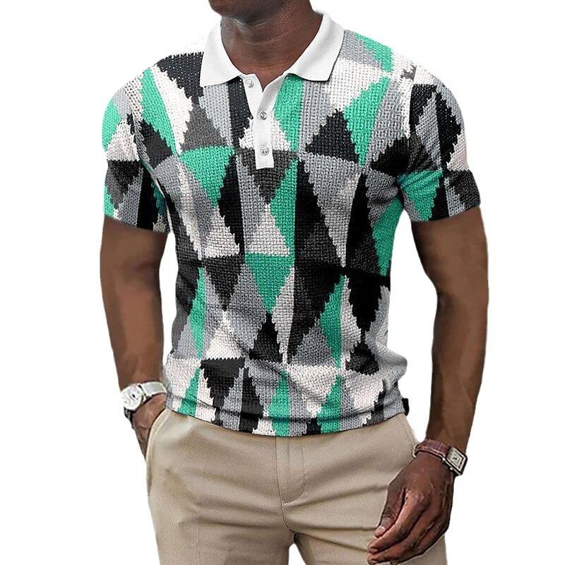 Pánské polo tričko s krátkým rukávem 3D potisk topy móda polyester prodyšné pohodlné polo trička