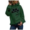 Bear Claw Print Long Sleeve Hoodie Bear Claw Print Long Sleeves Women's Hoodie