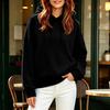 Women's Oversized Drop Shoulder Hoodie Color Casual Pullover
