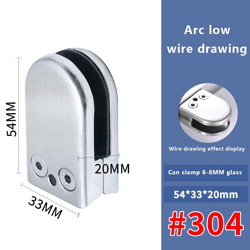 

Зажим для стекла из нержавеющей стали 304, зажим для ванной комнаты в форме рыбьего рта, зажим для крепления стеклянных перил, аксессуары для колонн