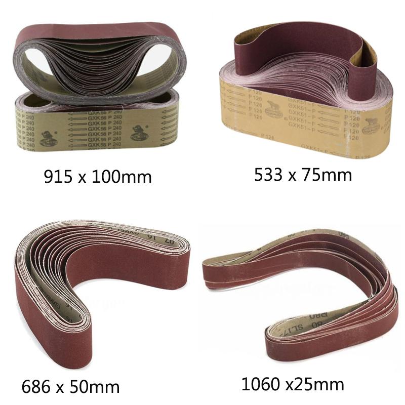 Sanding Belts/Disc Sanding Polishing Paper 40-1000 Grit Assortment Metal Grinding Aluminium Bands Polisher Oxide Sander