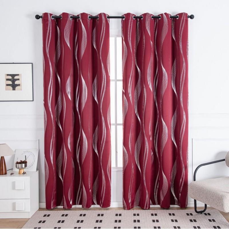 Blackout Curtains Solid Color Thermal Insulation Sun Protection Bedroom Living Room