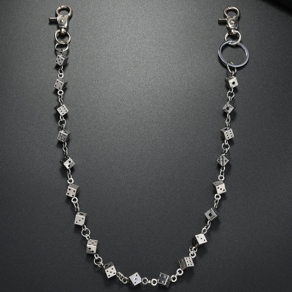 Punk-Stil Metallwürfel Hüftkette - Vielseitiges Hip-Hop-Rock-Accessoire für Männer und Frauen