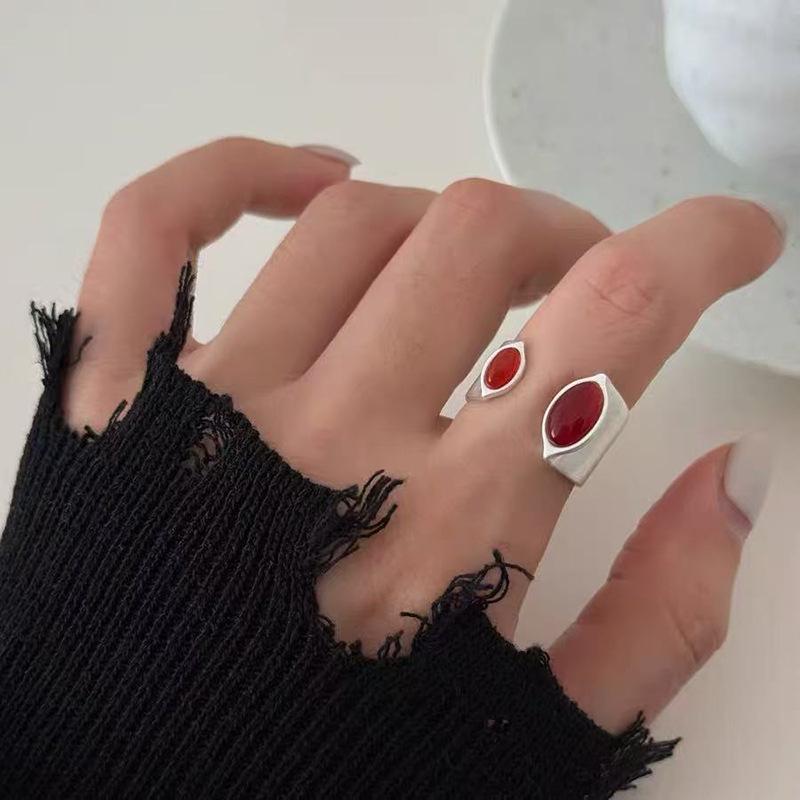 Korean Style Irregular 925 Sterling Silver Women's Versatile Ring, Non-Fading Niche Ins Design