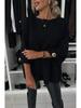 Autumn 2025 European & American Women's Versatile Round Neck Casual Top