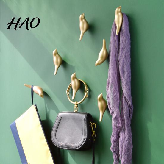 Heavy Duty Resin Hooks Bird Wall Hook, Mounted Space Saving Shape Organizer Unique Design Decorative Hanger for Coats Hats And Towels Rustic Home