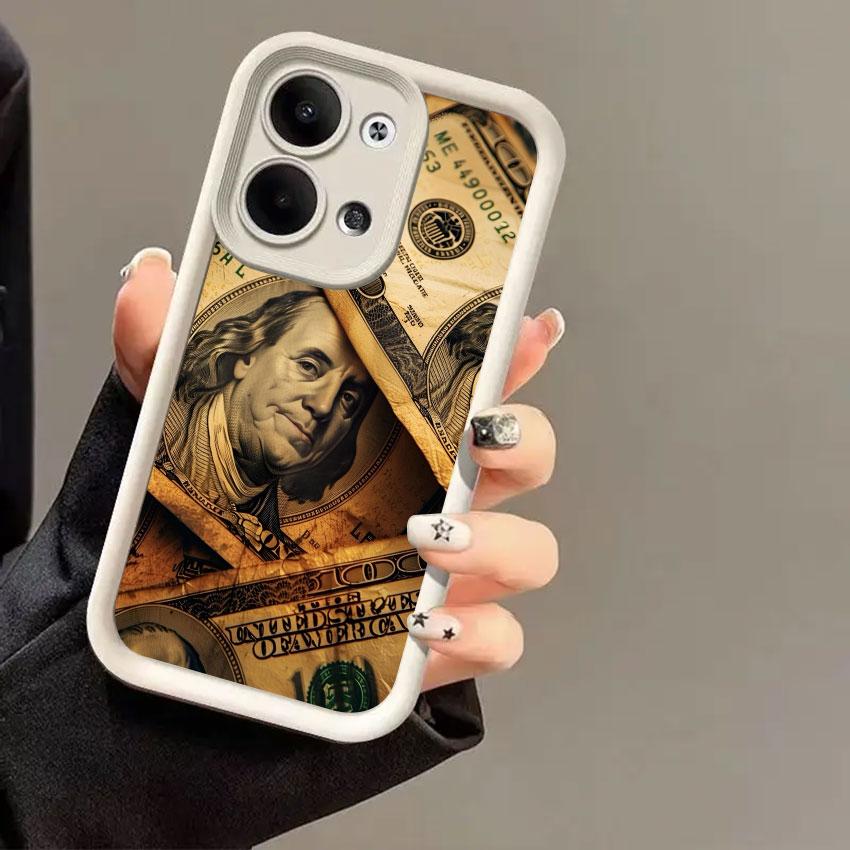 Fashion US Dollar Money Pattern Phone Cases For Oppo Reno 14 13 12 11 F 10 5G 6 7 8 Pro Plus Cover 8T 4G 7Z 8Z 14Pro Soft Fundas