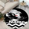 Op maat Gemaakte Gepersonaliseerde Zanger Print Ronde Vloerkleed, Veelzijdig Huisdecoratie Tapijt, voor Speelkamer, Appartement, Balkon, Entree, Hal Cadeau