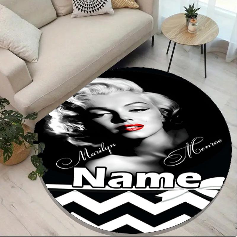 Op maat Gemaakte Gepersonaliseerde Zanger Print Ronde Vloerkleed, Veelzijdig Huisdecoratie Tapijt, voor Speelkamer, Appartement, Balkon, Entree, Hal Cadeau