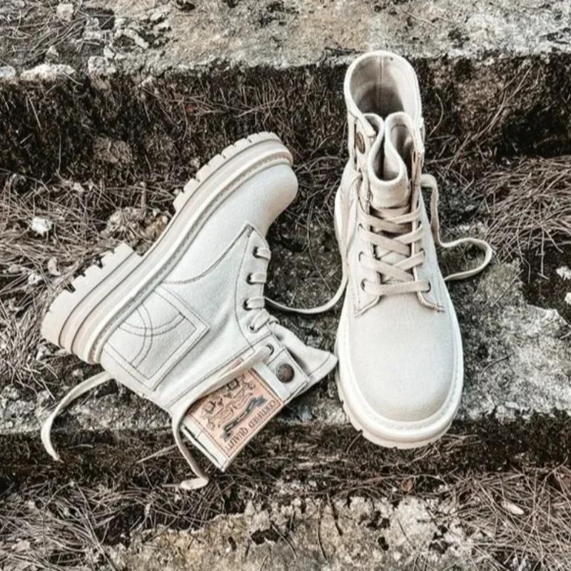 Round Toe With Laces Cowboy Women's Ankle Boots Denim Cowgirl Booties Lace-up Comfortable and Elegant Sale Pu Female Short Shoes