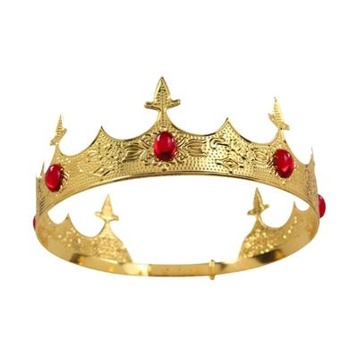 Herren Gold Kronen Verstellbare Größe Kronen Auftritte Kronen Kopfschmuck Accessoire für Herren Theaterkostüm
