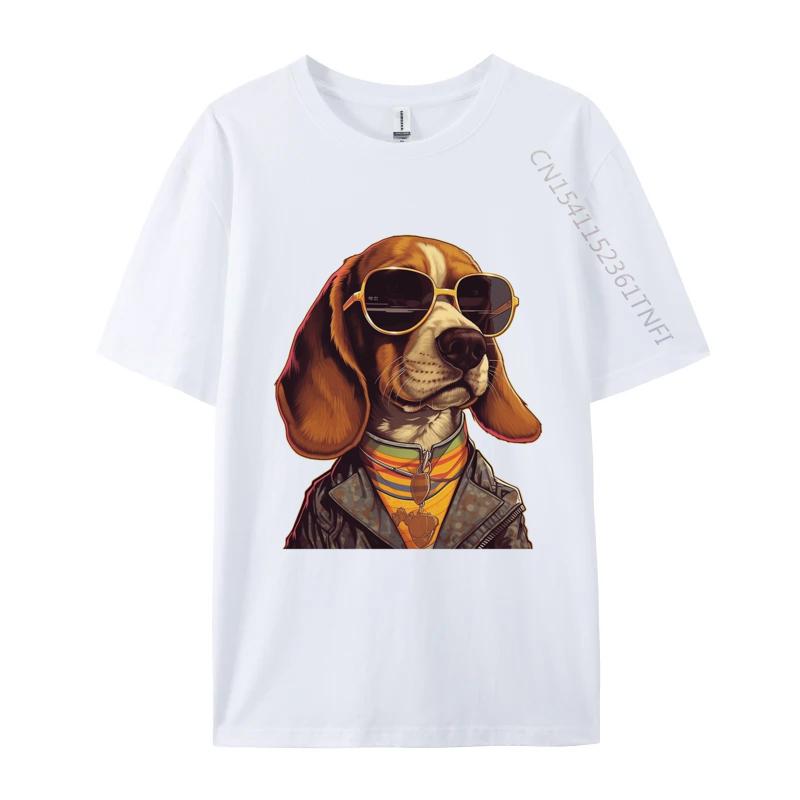 Old School Beagle Tshirt Simple Style Oversize Printed Tee Shirt Mens Cotton Cute Tshirt Luxury T Shirt