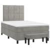 VidaXL Divan Bed and Mattress Light Grey 120x200cm Velvet - Model 3137833