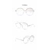 Übergroße runde Metall-Blaulichtfilter-Lesebrille für Damen und Herren, klare Gläser, Vintage-Brille, Presbyopie, Große Computerbrille