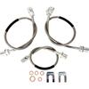 2PCS 24in Front Extended Stainless Steel Brake Lines 89340S For Chevy For C20 K10 K20 For GMC For C15 C25 K15 K25 1971-1991