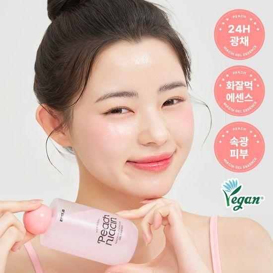 24-Hour Brightening/Whitening EDIT.B Tone Peach Niacinamide Glutathione Gel Essence 200ml