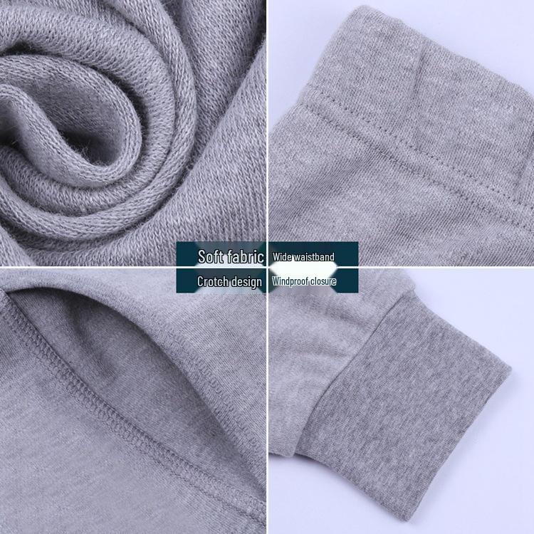 2025 Men's High-Waisted Pure Cotton Long Johns – Autumn/Winter Loose Base Layer for Middle-Aged & Elderly – Thin Warm Thread Pants