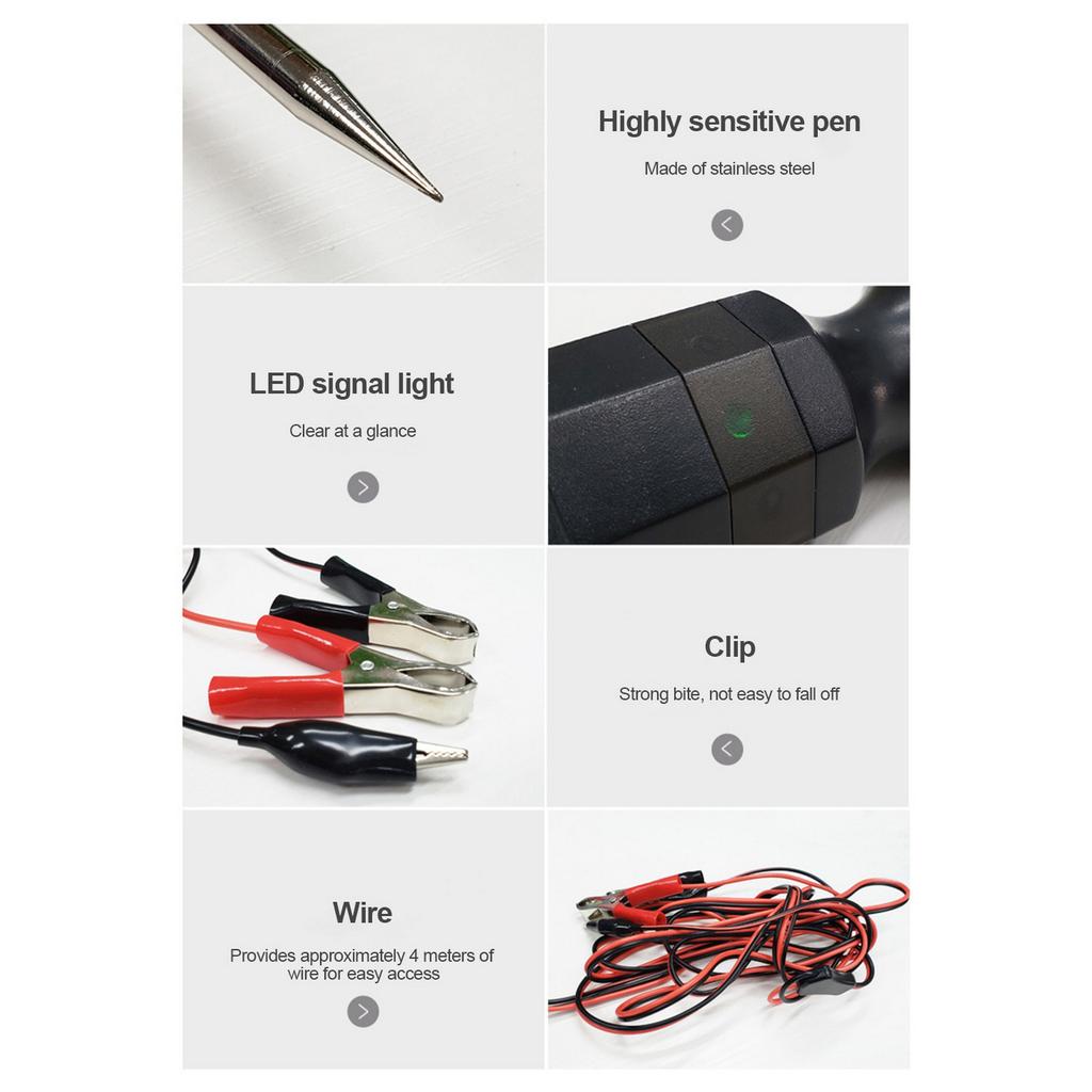 DY18 Car Circuit Tester Power Probe Automotive Diagnostic Tool DC 12V 24V Voltage Electric Current Polarity Test Pen Detector