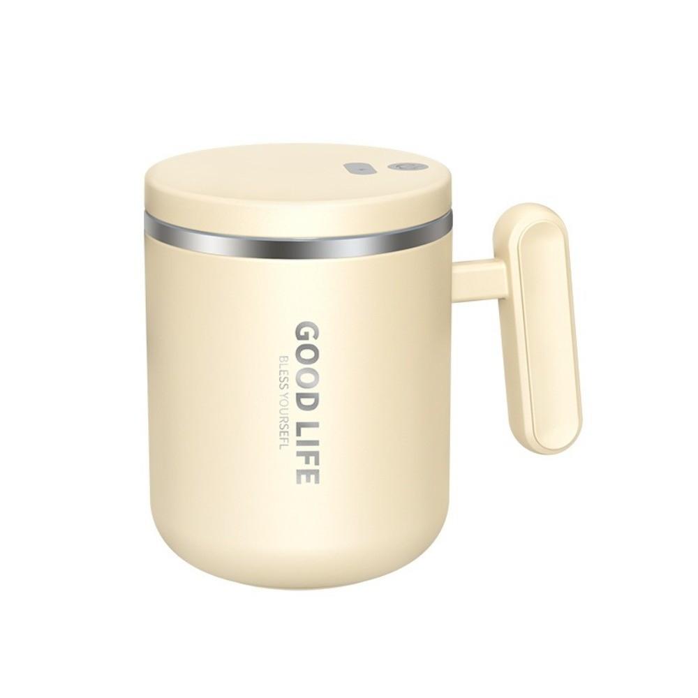 

400ml Electric Auto Stirring Cup Rechargeable Rechargeable Stirrer Automatic Mixing Cup бежевий