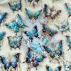 20pcs Reusable Red Butterfly Stickers: Glitter, Shimmery & Self-adhesive for Diary, Planner & Scrapbooking