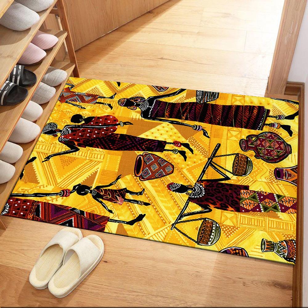 African Style Carpet Design for Entryway Playrooms Decorate room Hallway Anti-slip Rug Anime Office Decor Perfect Gift for Women/Men