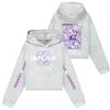 Kids' Long Sleeve Loose Pullover Letter Print Drawstring Hooded Sweatshirt